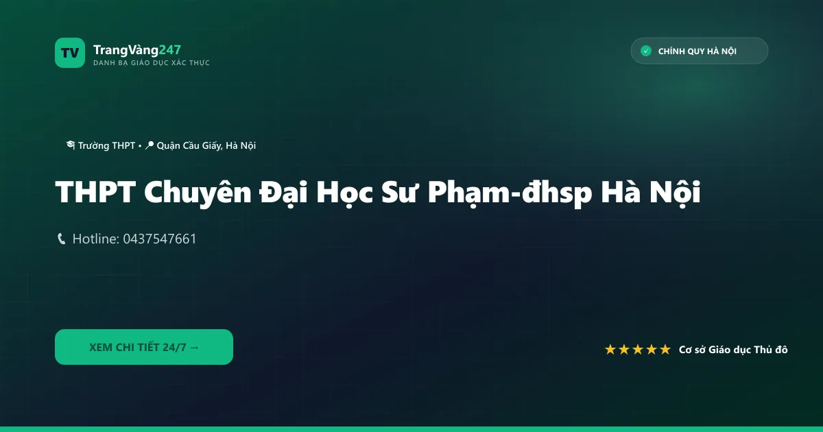 THPT Chuyên Đại Học Sư Phạm-đhsp Hà Nội