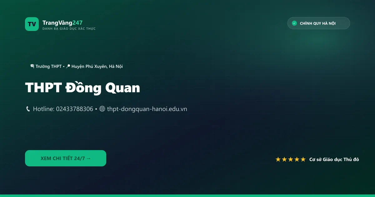 Ảnh bìa THPT Đồng Quan
