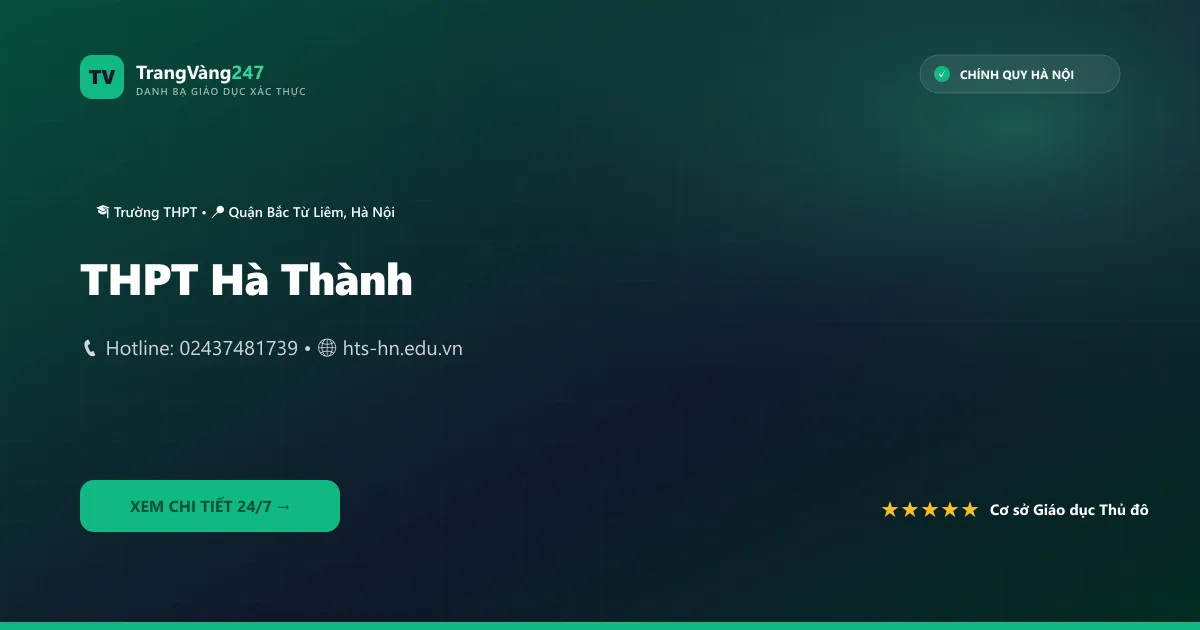 Ảnh bìa THPT Hà Thành