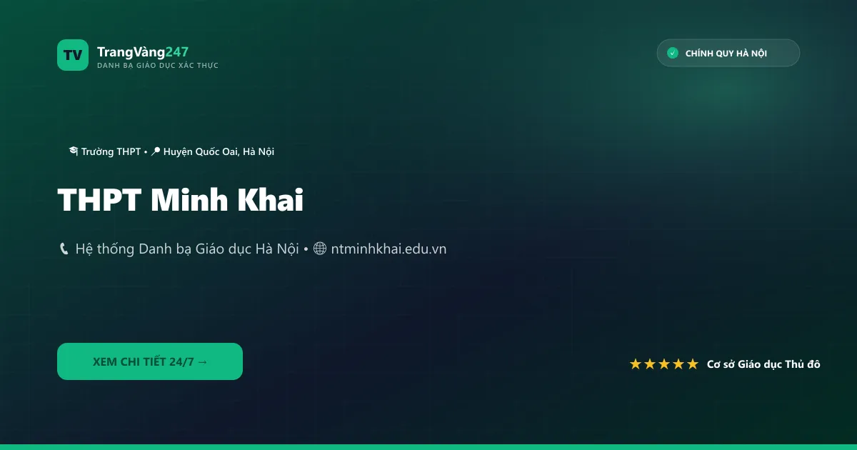 Ảnh bìa THPT Minh Khai
