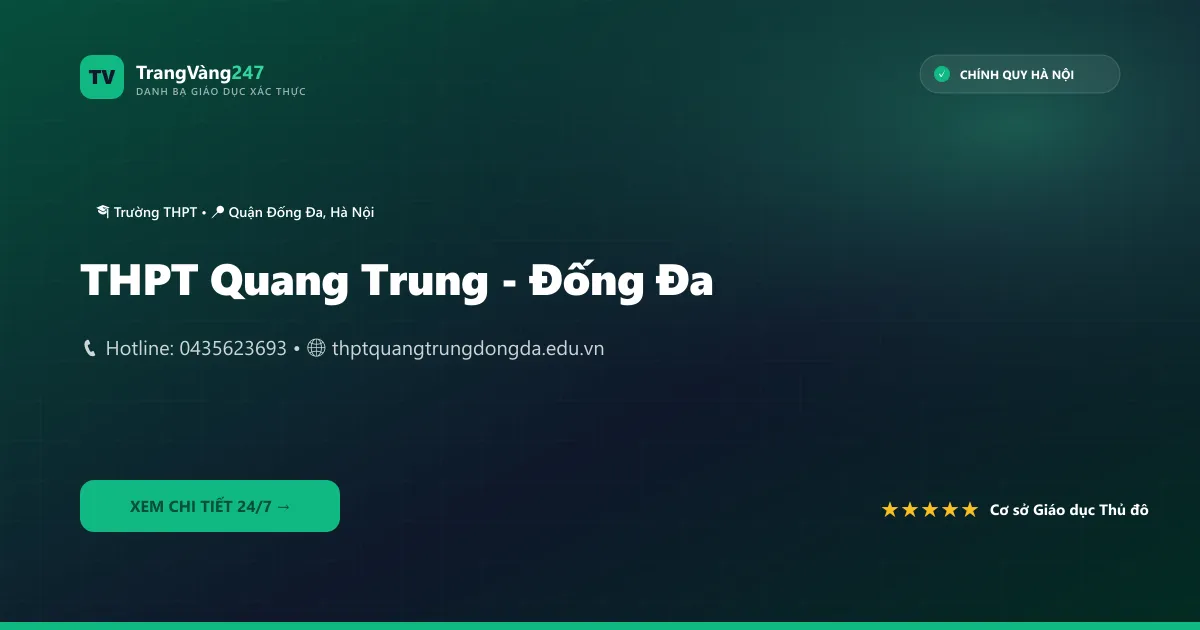 Ảnh bìa THPT Quang Trung - Đống Đa