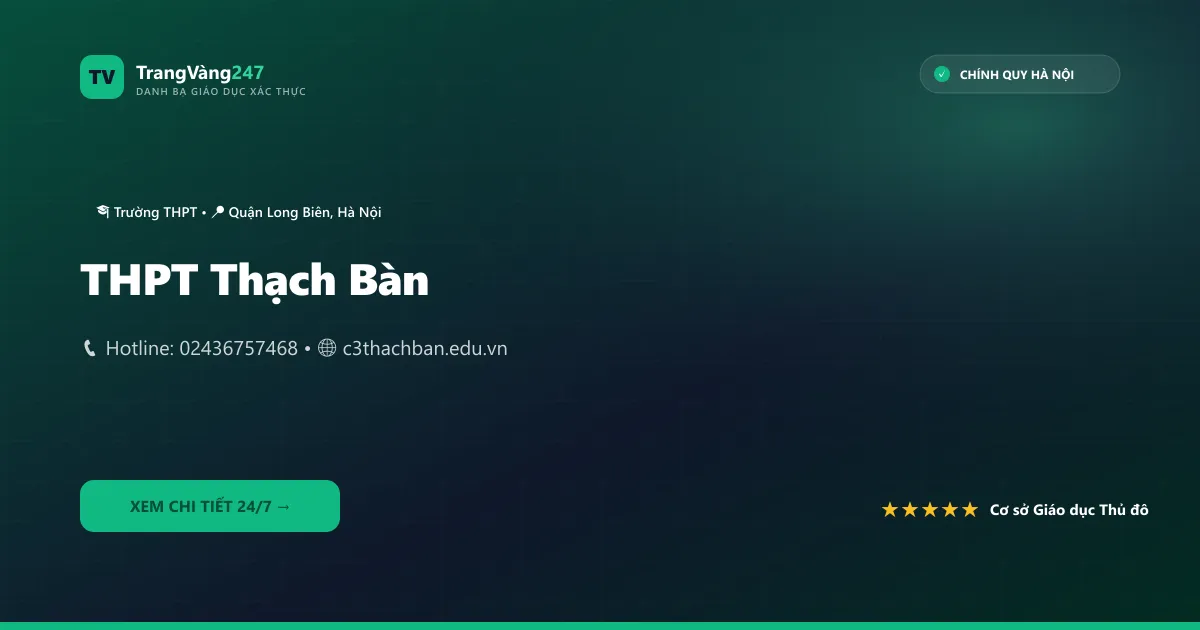 Ảnh bìa THPT Thạch Bàn