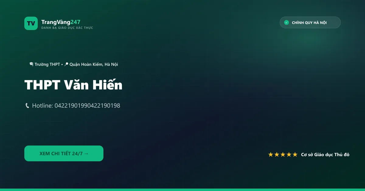 THPT Văn Hiến