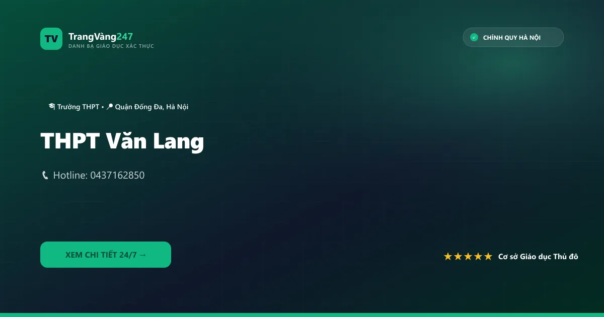 THPT Văn Lang