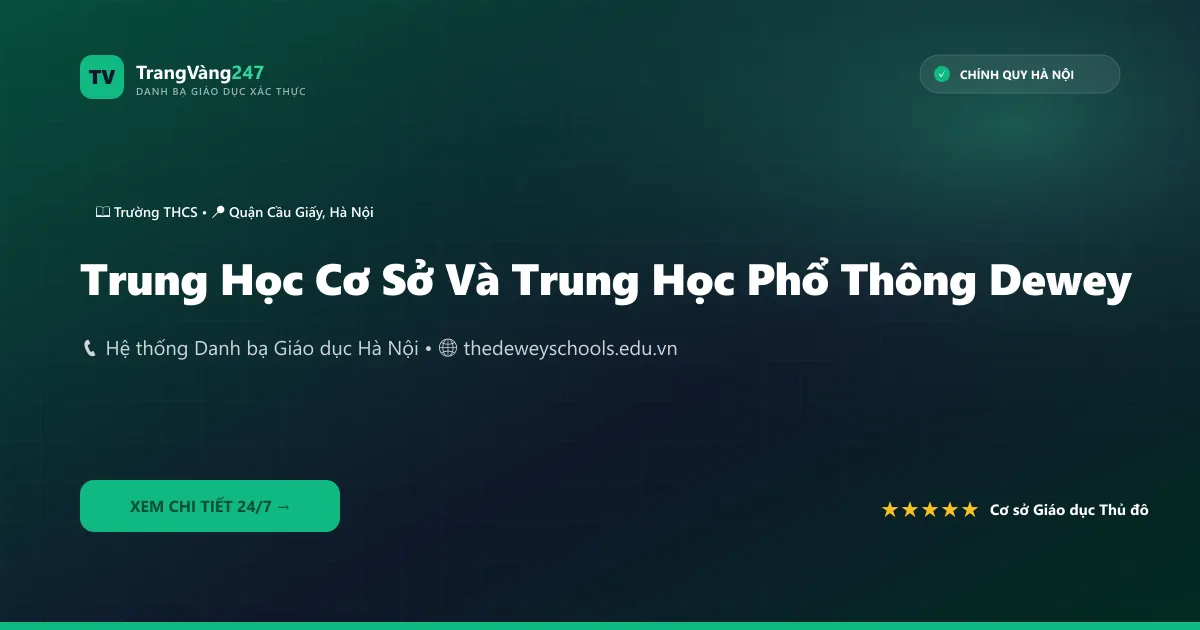 Trung Học Cơ Sở Và Trung Học Phổ Thông Dewey