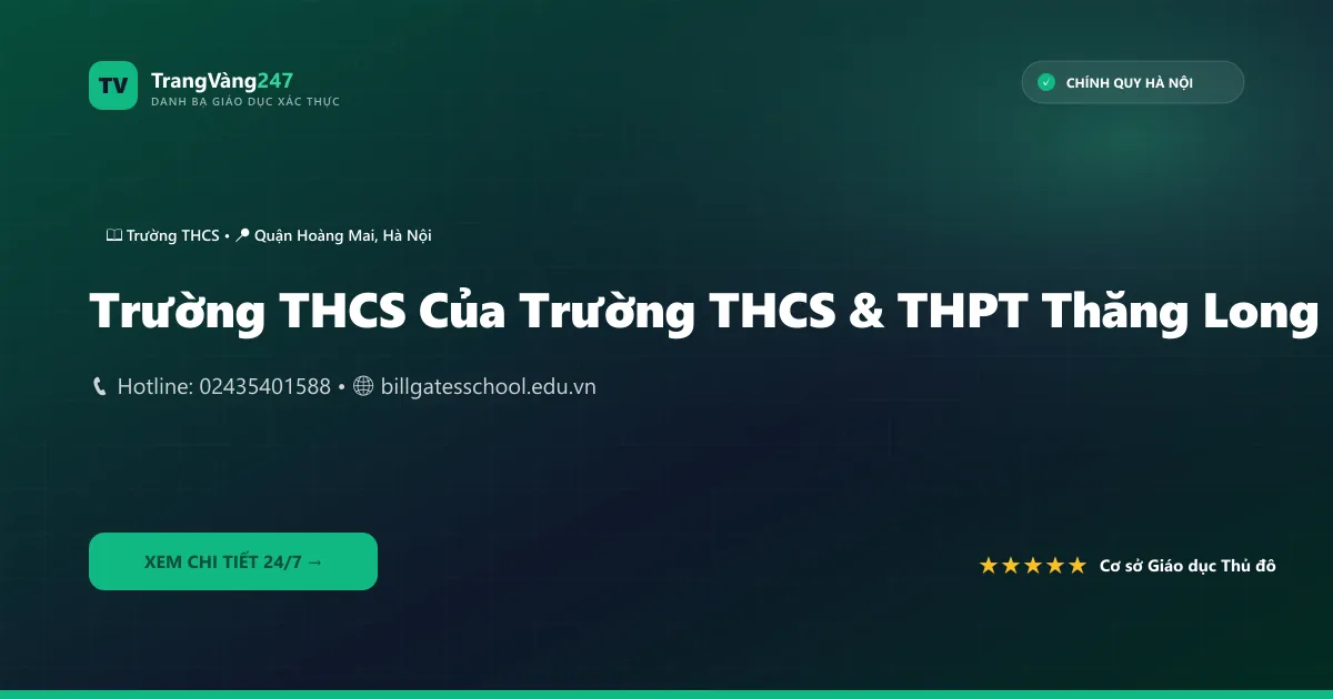 Ảnh bìa Trường THCS Của Trường THCS & THPT Thăng Long
