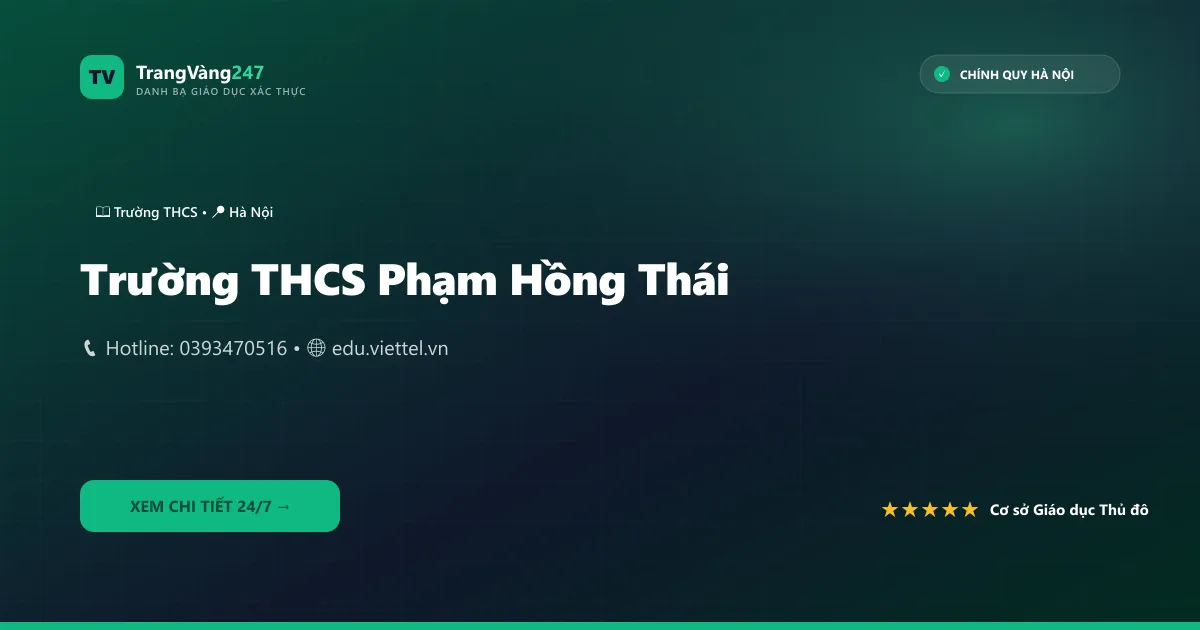 Ảnh bìa Trường THCS Phạm Hồng Thái
