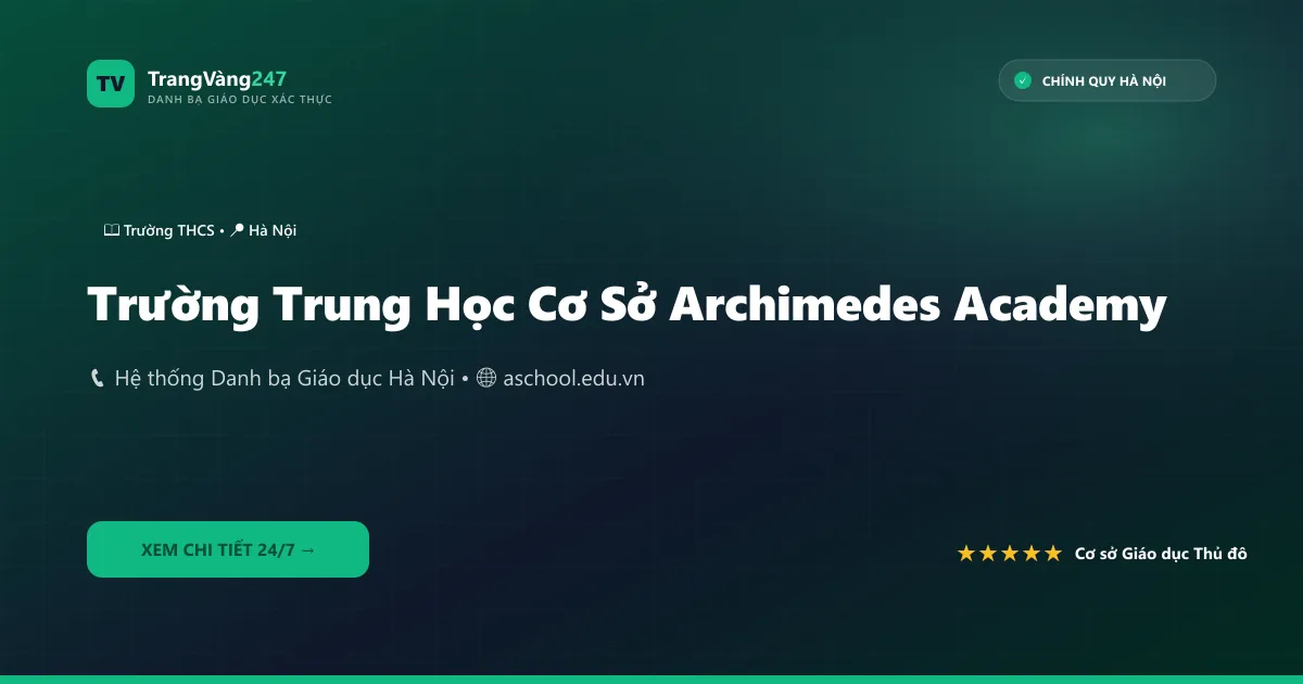 Ảnh bìa Trường Trung Học Cơ Sở Archimedes Academy